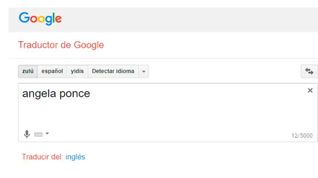 Google Translate: usuario consulta sobre 'Ángela Ponce' en el traductor y revela extraño mensaje [FOTOS] 