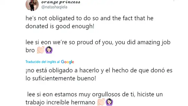 Lee Si Eon criticado por donativo