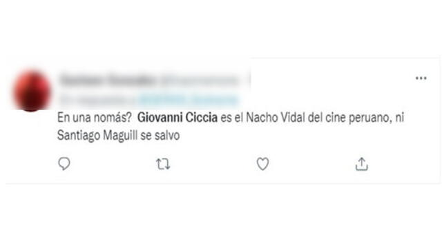  Fan de Giovanni Ciccia es comparado con Nacho Vidal por un fan. Foto: captura de Twitter   