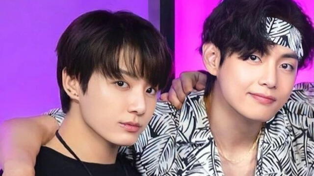 Jungkook y Taehyung son los más jóvenes de BTS. Foto: Hybe   