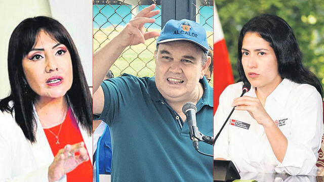  De Izquierda a derecha: María Jara, jefa de la ATU; Rafael López Aliaga, alcalde de Lima; Paola Lazarte, titular del MTC. Foto: Composición LR   