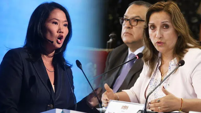  Keiko Fujimori cuestionó a algunos miembros del Consejo de Ministros. Foto: Composición-LR/Andina/Andina<br><br>    