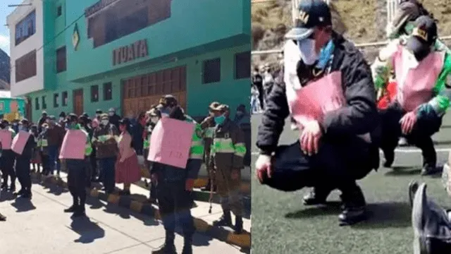 Rondas campesinas castigan a policías que pidieron coimas en Puno. Foto: composición LR/Archivo GLR   
