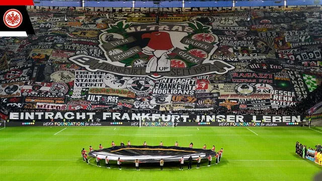 Tifo del Eintracht Frankfurt en el 2020. Foto: Eintracht Frankfurt   