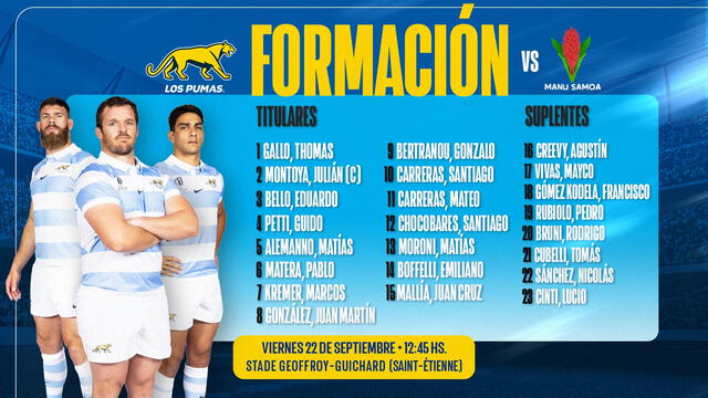 Los Pumas vs Samoa EN VIVO