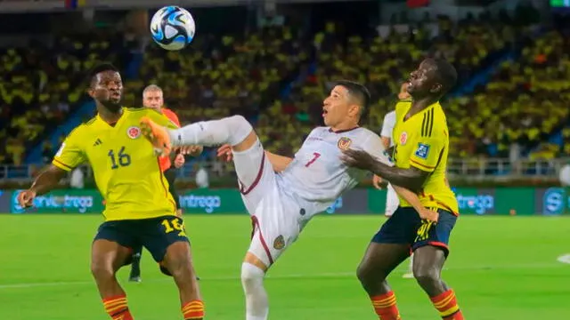 La Vinotinto se estrenó con una derrota por 1-0 ante Colombia en las Eliminatorias Sudamericanas 2026. Foto: Ricardo Maldonado/EFE   