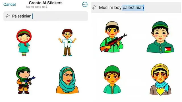  Stickers creados para Palestina. Foto: The Guardian   