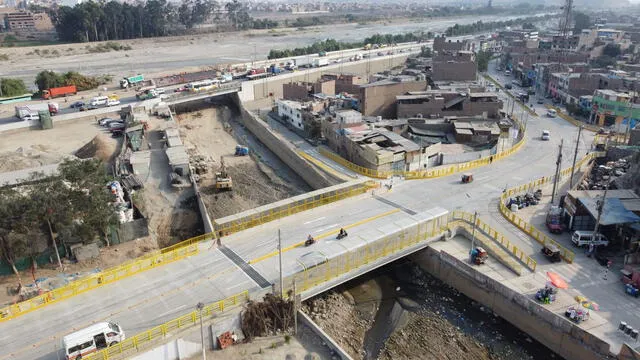 Puente vehicular Huaycoloro conecta San Juan de Lurigancho con Huachipa y Chosica. Foto: Municipalidad de Lima.   