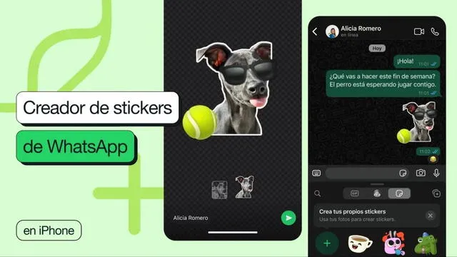  Así luce el creador de stickers de WhatsApp en la beta para iOS. Foto: Enter.co   