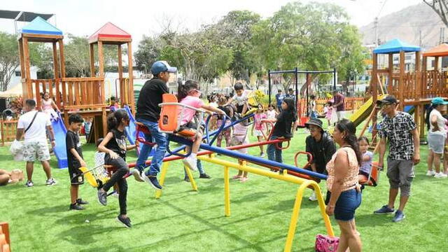 Algunos juegos para niños del Bosque Encantado de Fátima. Foto: Gob.pe   