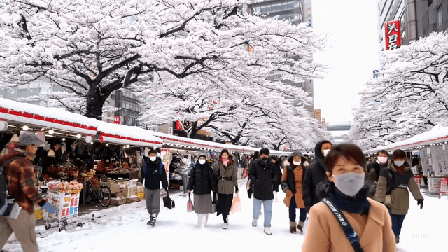 La ciudad de Tokio bajo nieve creada por Sora, la inteligencia artificial de OpenAI. Foto: OpenAI   