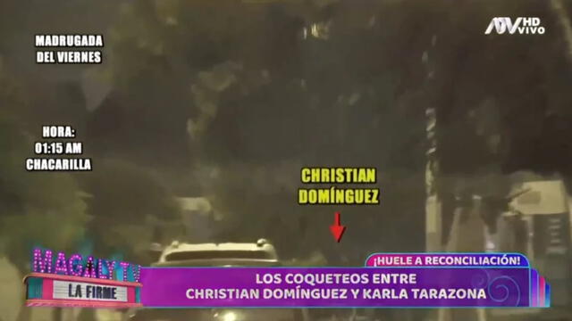  Christian Domínguez es visto fuera de la residencia de Pamela Franco antes de dirigirse a la de Karla Tarazona, lo que alimenta los rumores de que no tiene residencia propia. Foto: Magaly TV   