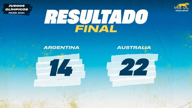 Los Pumas 7 no pudieron con Australia. Foto: los Pumas 7   