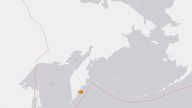 El sábado un terremoto de magnitud 7,0 sacudió la costa este de la península rusa de Kamchatka. Foto: USGS   