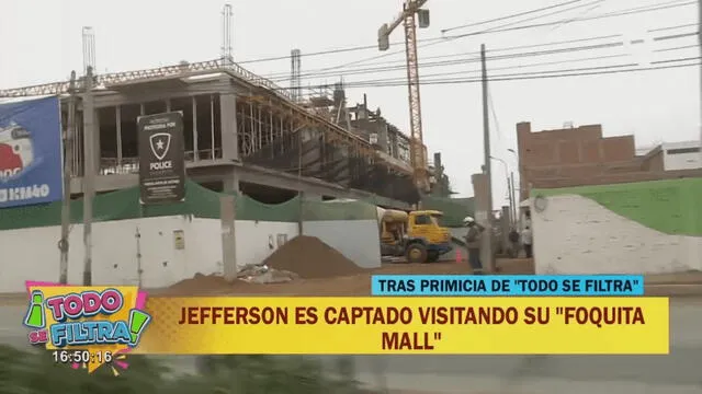  Así lucía el mall de Jefferson Farfán en julio. Foto: Panamericana TV    