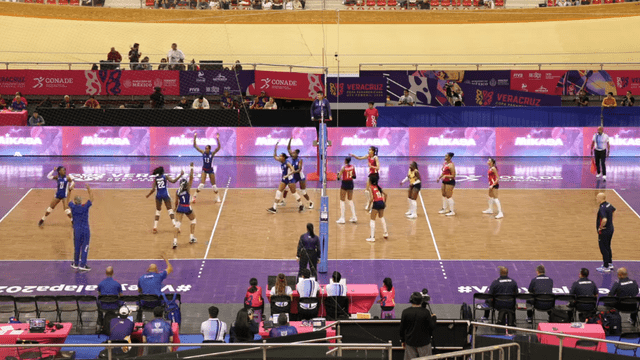 Cuba ganó el primer set por un marcador de 26-24. Foto: Federación Mexicana de Voleibol   