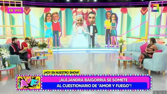  Alejandra Baigorria se pronuncia en el programa de espectáculos sobre su boda. Foto: Willax Televisión   