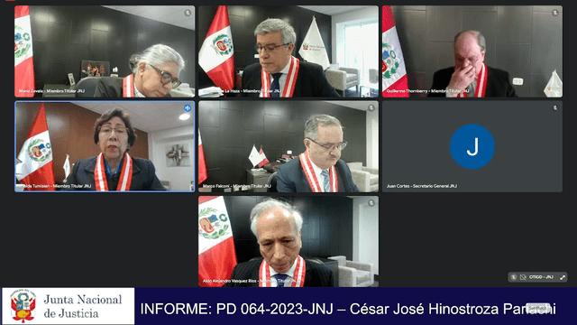 Junta Nacional de Justicia Foto: captura de pantalla   