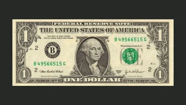 La inscripción 'Washington D. C.' en el billete de 1 dólar no es meramente decorativa. Foto: eBay.   