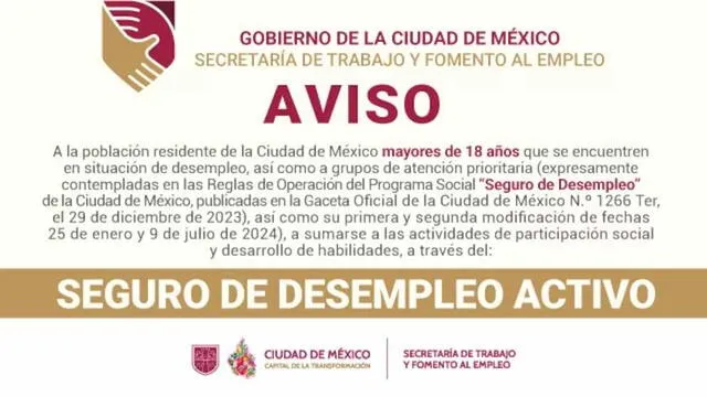  La inscripción al Seguro de Desempleo Activo en CDMX 2024 se cierra dentro de poco. Foto: composición LR/CDMX   