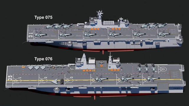 Comparativa entre el anterior tipo 075 y el 076. Foto: El Confidencial.   