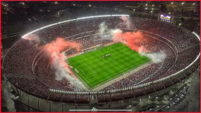  El Estadio Monumental, con capacidad para más de 83,000 espectadores tras su reciente remodelación, se convierte en un verdadero espectáculo cada vez que el 'millonario' juega de local. Foto: ESPN   