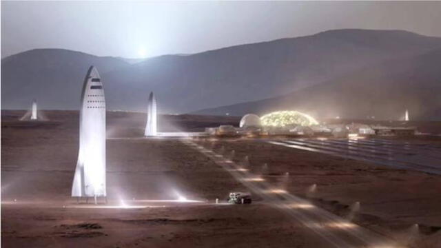 El programa Starship busca lanzar 100 toneladas al espacio con cohetes reutilizables. Musk estima que lanzamientos regulares podrían llevar a un millón de personas a Marte para 2050. Foto: ABC   