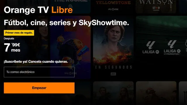 Para acceder a Orange TV Libre debes pagar 7.99 euros al mes. Foto: Computer Hoy Para acceder a Orange TV Libre debes pagar 7.99 euros al mes. Foto: Computer Hoy