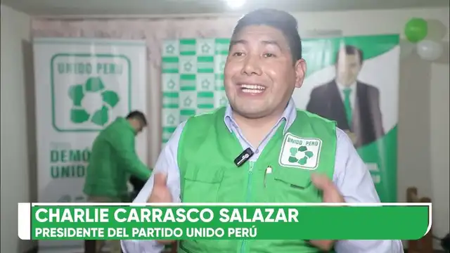 Charlie Carrasco, candidato del partido Demócrata Unido Perú Charlie Carrasco, candidato del partido Demócrata Unido Perú