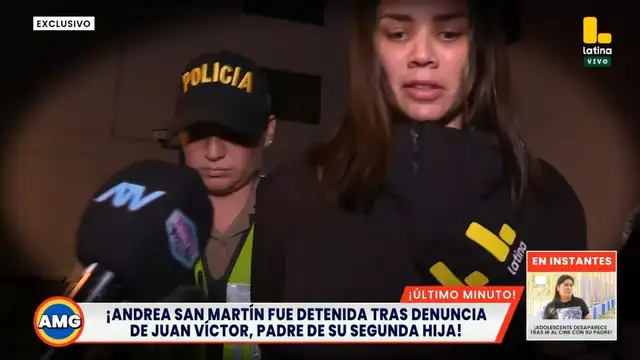 Andrea San Martín continúa detenida en comisaría de Miraflores. Andrea San Martín continúa detenida en comisaría de Miraflores.