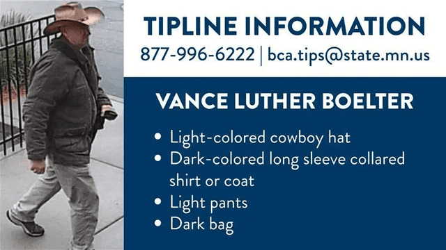 The FBI announced a $50 000 reward for Vance Luther Boelter's arrest. Photo: BCA The FBI announced a $50 000 reward for Vance Luther Boelter's arrest. Photo: BCA