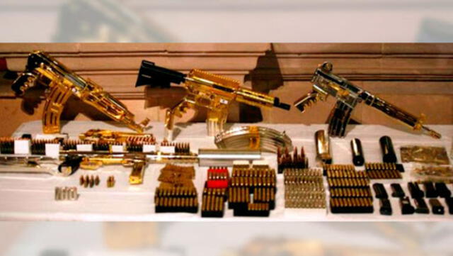 Armas de oro del Chapo