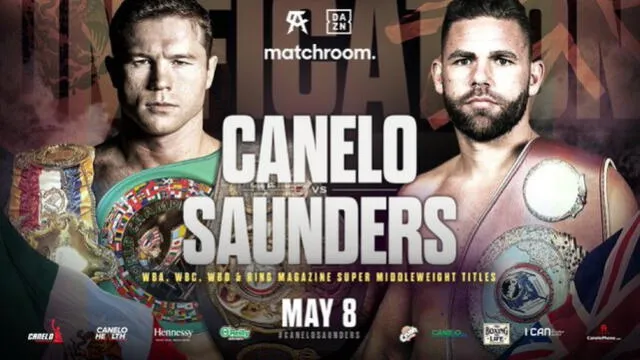 'Canelo' Álvarez y Billy Joe Saunders lucharán el próximo 8 de mayo.