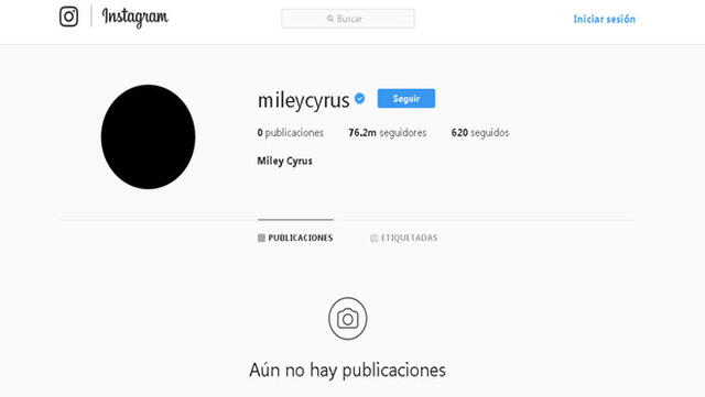 Miley Cirus eliminó sus publicaciones en redes sociales