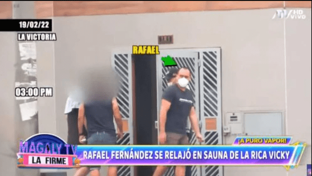 Rafael Fernández saliendo de un sauna. foto: captura ATV