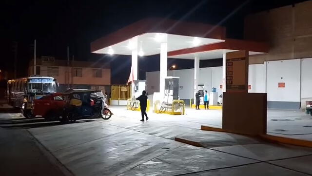 Fuga de gas en grifo de Nuevo Chimbote