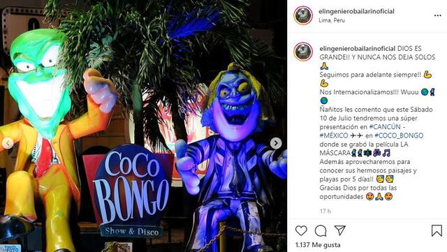 Publicación del ingeniero bailarín  Foto: Instagram