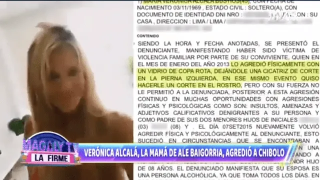 Verónica Alcalá también fue denunciada por su ex conviviente