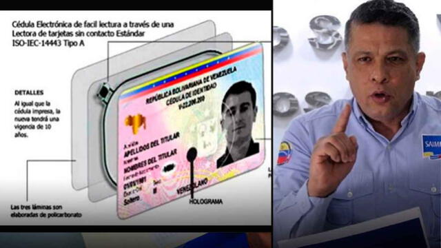 Gustavo Vizcaíno manifiesta que se espera que la nueva cédula pueda contar con una amplia base de datos del individuo en un chip o código QR ubicado en la nueva cédula. Foto: Rostros Venezolanos.