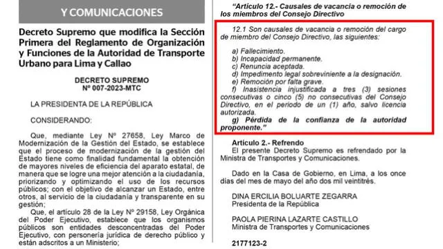 El decreto supremo que modifica el reglamento de la ATU fue publicado el último 11 de mayo. Foto: El Peruano   