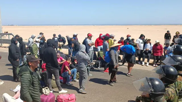 Crisis humanitaria en la frontera Perú-Chile. Foto: La República.   
