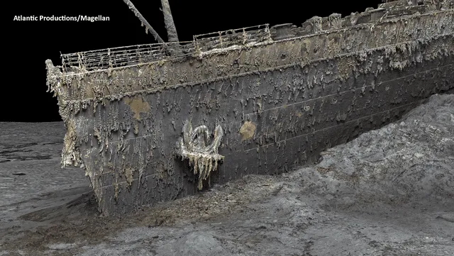  La proa del Titanic, donde yace su ancla. Foto: Atlantic Productions/Magellan   