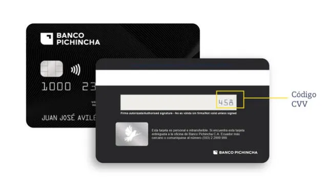 cvv, banco pichincha