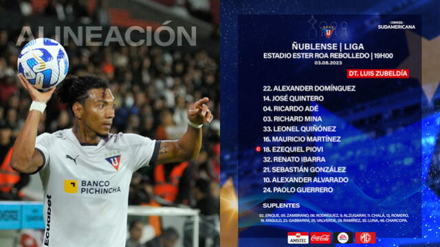 Equipo titular de los albos. Foto: LDU Oficial   