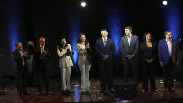  Candidato de la oposición que participaron en el debate de la Primaria. Foto: France 24   