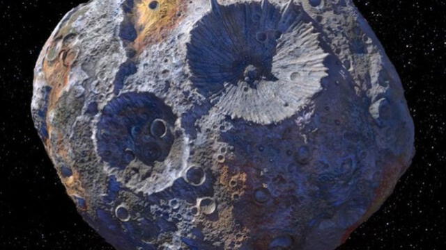  Se estima que el asteroide Psyche tiene un tamaño total equivalente a Massachusetts. Foto: NASA   