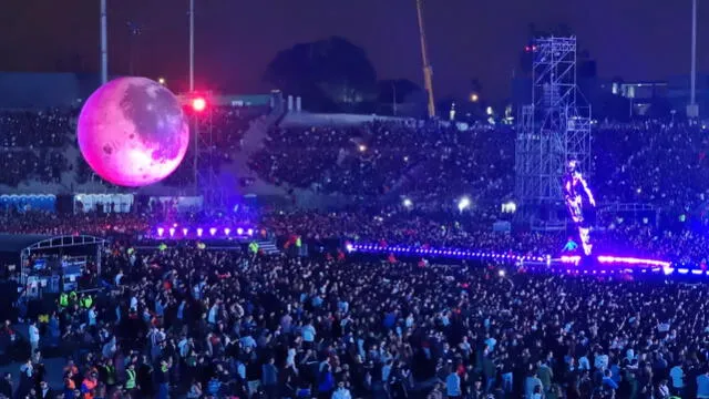 The Weeknd cantó en el estadio de San Marcos. Foto: Jessica Merino/La República   