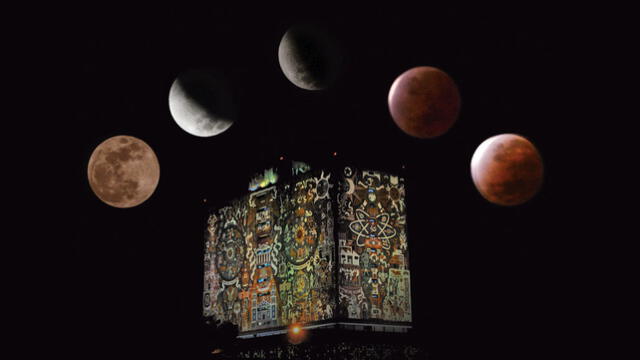  El eclipse lunar parcial atraviesa cinco fases principales. Foto: UNAM   