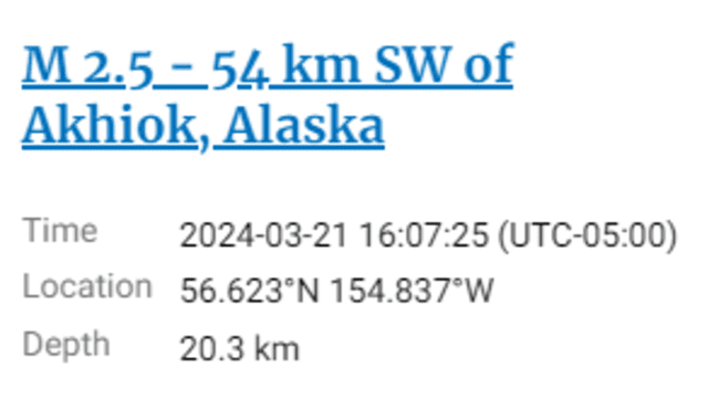Sismo en Estados Unidos | Alaska
