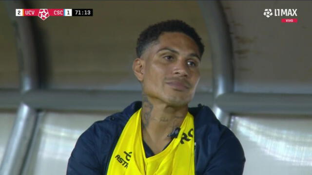 Reacción de Paolo Guerrero tras ver la lesión de Yoshimar Yotún. Foto: captura de L1 Max. 